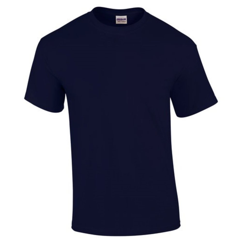 🆕 GILDAN ADULT ULTRA COTTON ROUND-NECK SHORT SLEEVE T-SHIRT - NAVY BLUE- MEN